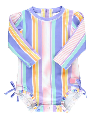 Stripe Lanes One Piece Rash Guard