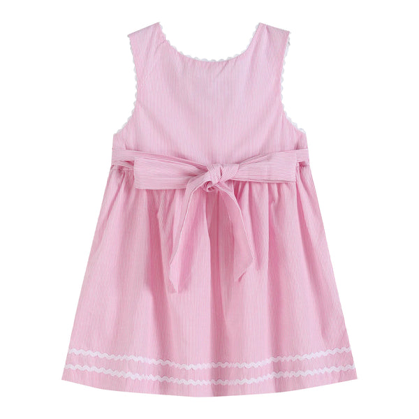 Pink Seersucker Classic Dress