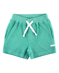 Teal Terry Knit Casual Shorts