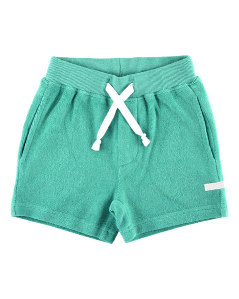 Teal Terry Knit Casual Shorts