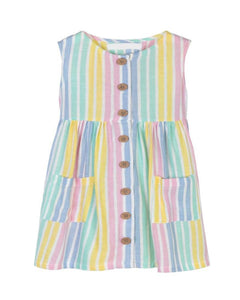 Colorful Striped Linen Dress