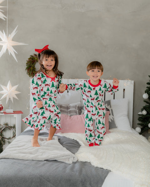 Plaid Deer Pajama (Kids & Adult)