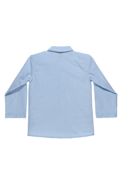 Blue Woven Button Shirt