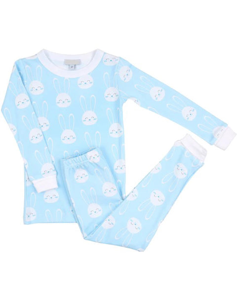 Light Blue Bunny Pima Cotton Pajama Set