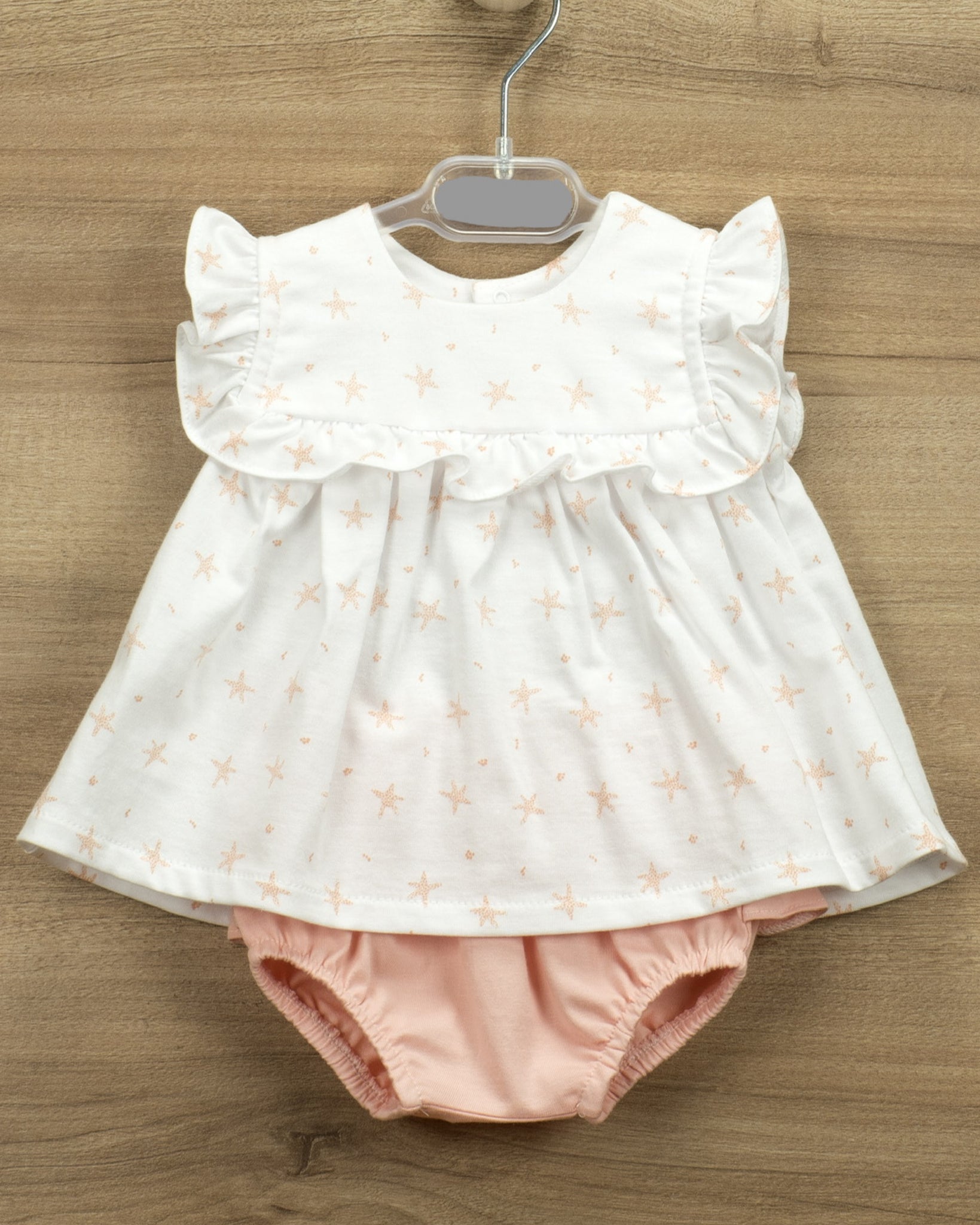 Starfish Dress with Diaper Cover 12m