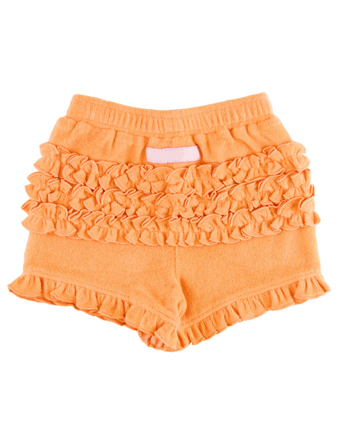 Orange Terry Knit Shorts